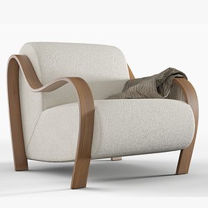 Bisou Accent Chair CrateAndBarrel 3D model