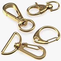Metal Claw Clasp Gold Set