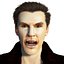 Modelo 3D de Benedict Cumberbatch, pronto para animação.