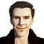 Modelo 3D de Benedict Cumberbatch, pronto para animação.
