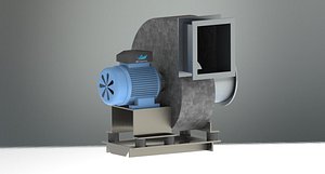 Radial Ventilation Fan 200 RD9 3D model