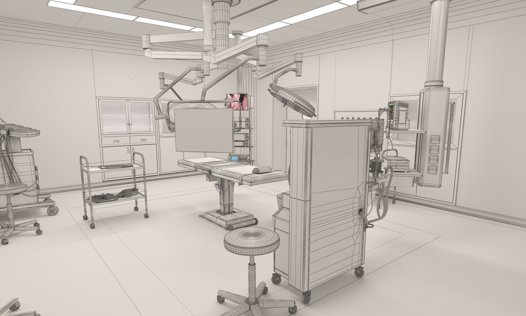 Medical Operating Room 3D Model - TurboSquid 2158227