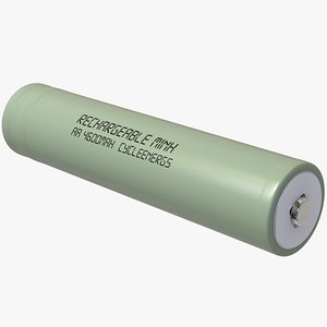 cylinder rechargeable generic battery 3D model