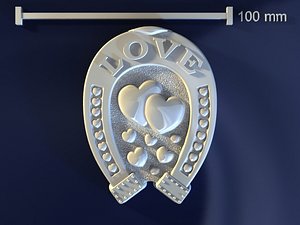 love horse shoe 3d model