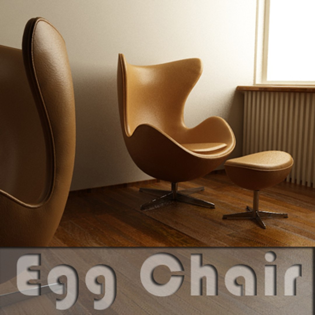 Egg Chair Leather 3d Model