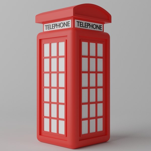 3D модель British Red Telephone Box 3D model - TurboSquid 2092729