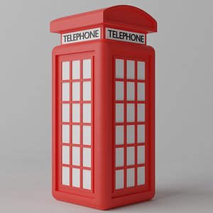 British Red Telephone Box 3D model