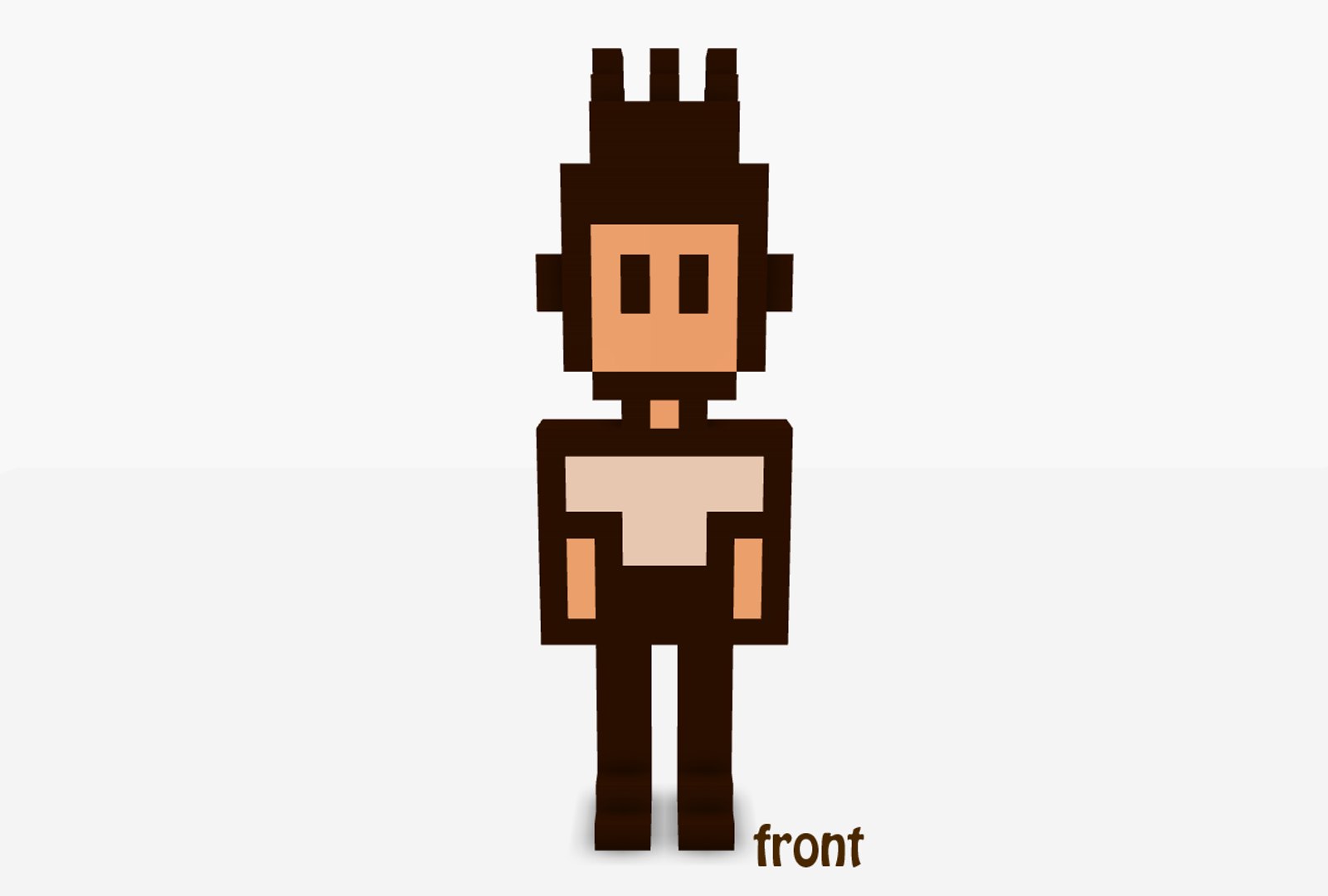 voxel block character obj free