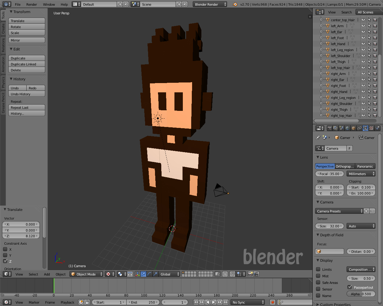 voxel block character obj free