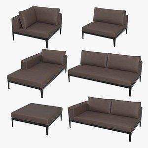 3D Balmoral Modular Pack in Leather model