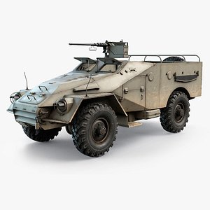 3D BTR-40 Low-Poly