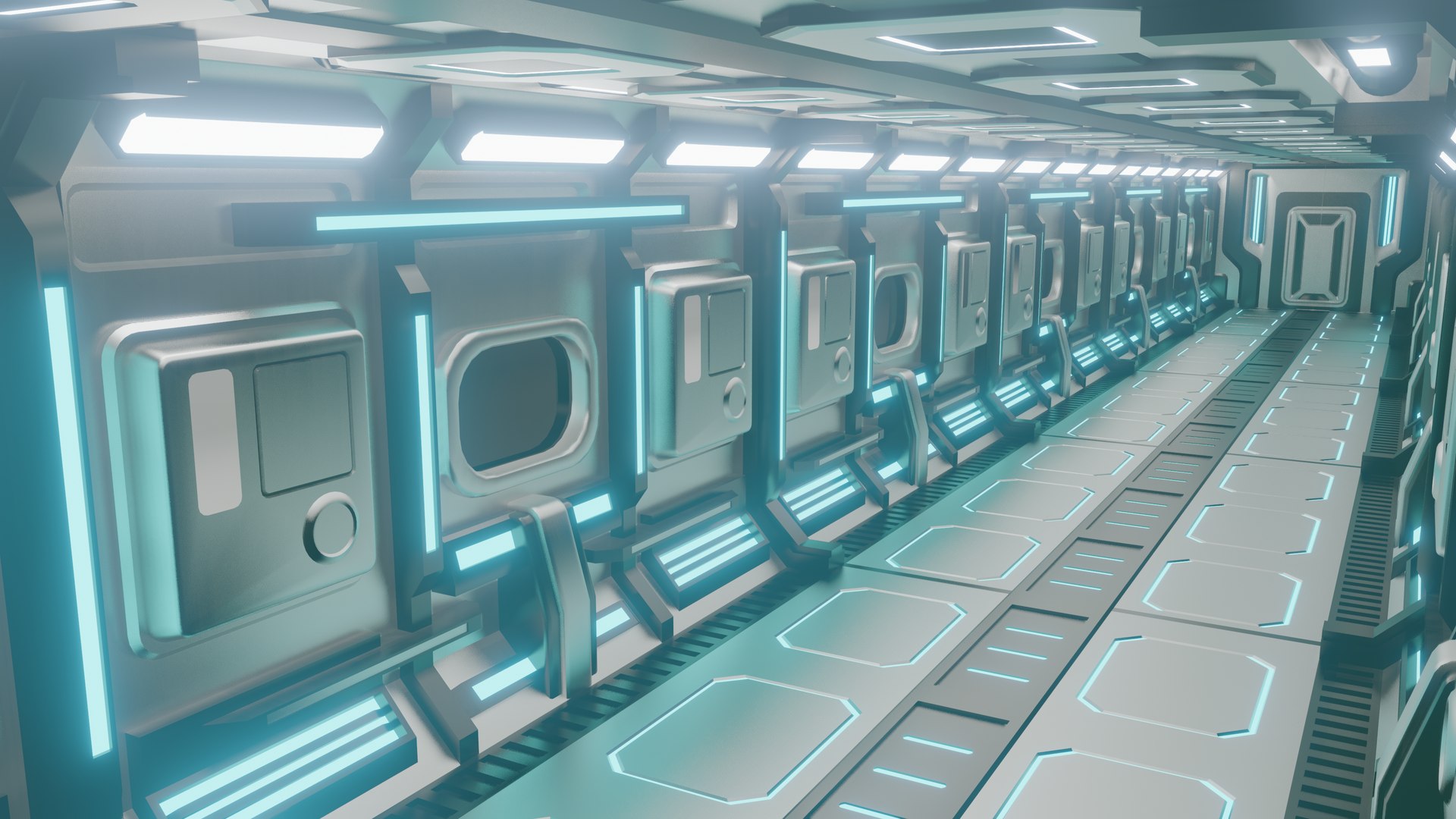 Sci Fi Corridor 3D Model 3D - TurboSquid 1817088