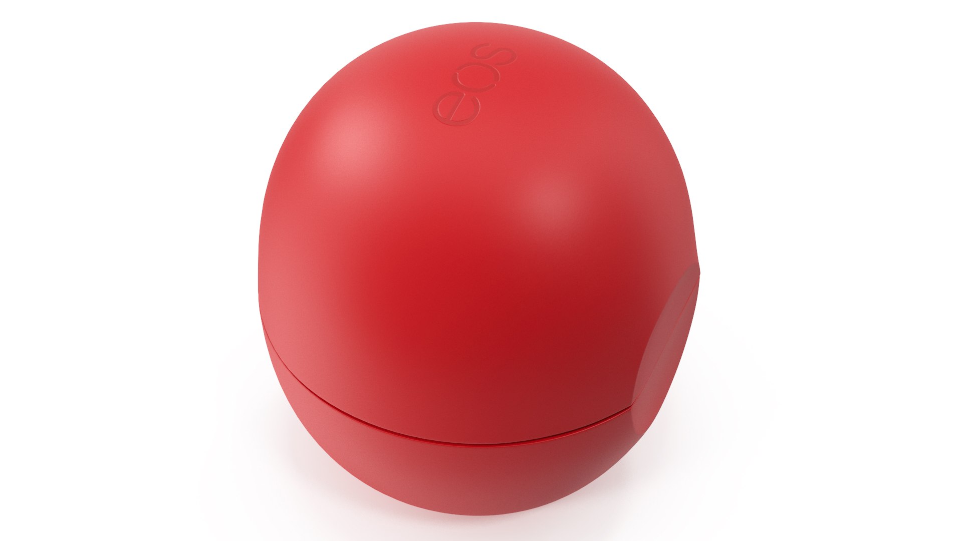 EOS Lip Balm Sphere Red Closed 3D model preview