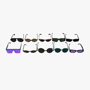 3D Fashion Sunglasses Mega Pack model