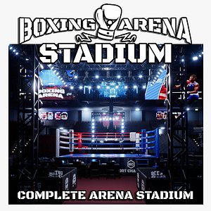 BOXING ARENA STADIUM Game Ready Complete Asset Pack