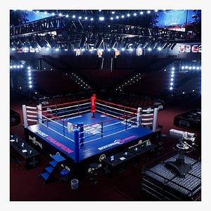 BOXING ARENA STADIUM Game Ready Complete Asset Pack