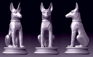 The dog is a chess piece