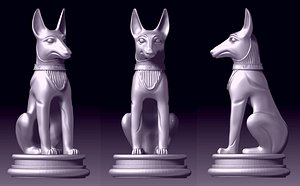 The dog is a chess piece