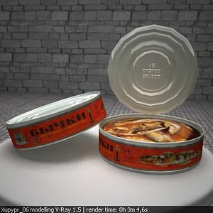 canned fish ussr 3d max