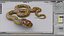 yellow snake animation 3D model