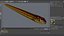 yellow snake animation 3D model