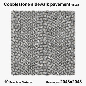 Cobblestone sidewalk pavement vol.02