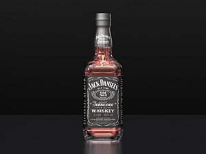3d jack daniels bottle model
