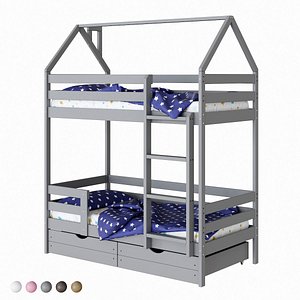 children s bunk bed 3D model