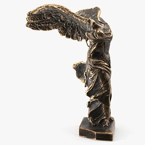 Nike Samothrace Victory Bronze Statuette 3D model