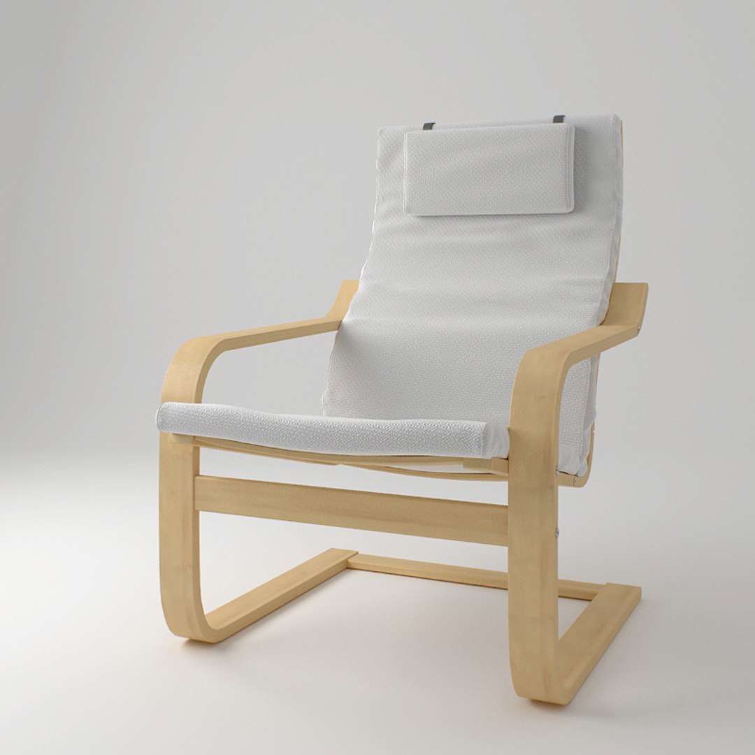 3d Model Ikea Poang Armchair Chair