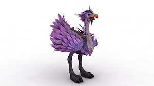 Cartoon ostrich 3D model