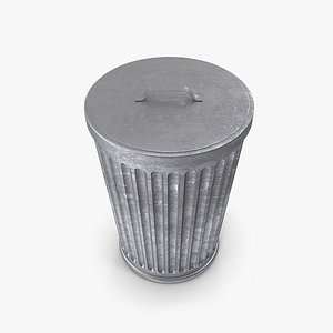Steel Garbage Bin 3D
