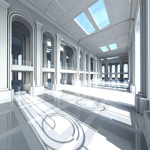 3D classic interior scene model
