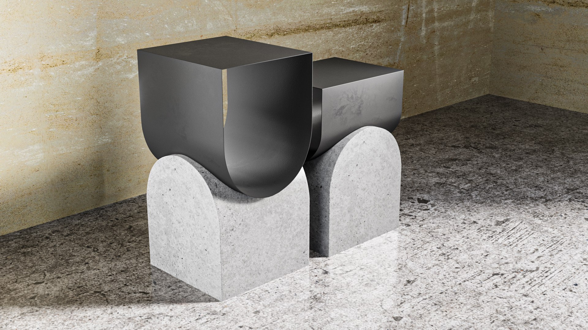 Loft Table 3D Model - TurboSquid 2125476