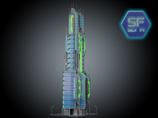 SFサイバーパンクビルHD3Dモデル - TurboSquid 979123