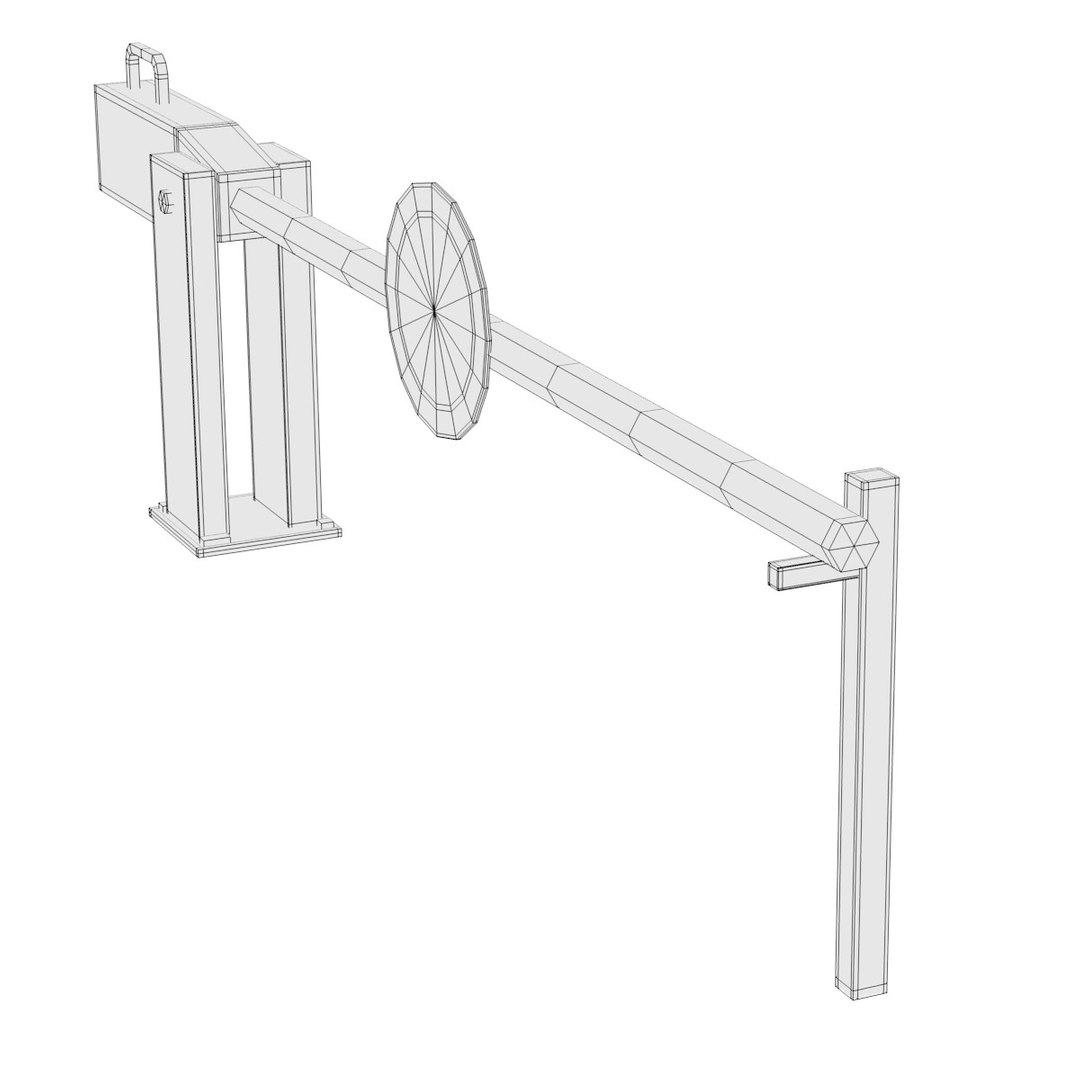 boom gates 3d model