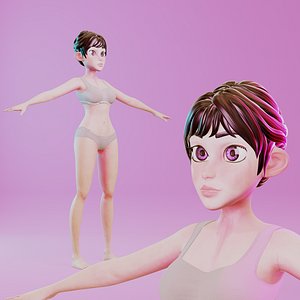 3D model Stylized Cartoon Adult Woman