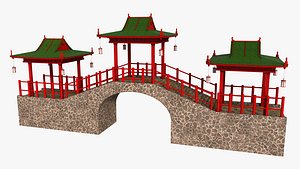 Fantasy Asian Bridge 3D model