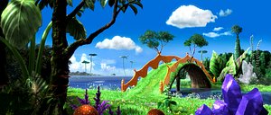 3D cartoon forest scene model
