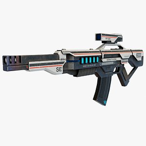 Sci-Fi Assault Rifle 3D