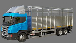 3D Scania P440 Gabbage Truck 2013 model
