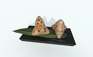 asia food rice dumpling 3D model