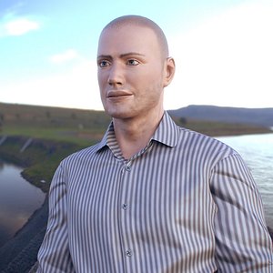 Man character casual Low-poly