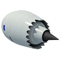 Aircraft Jet Turbofan Engine