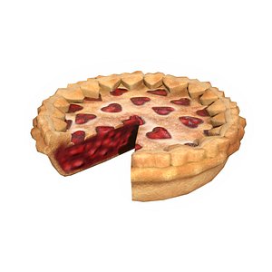 3D model PieStrawberryHeartChart