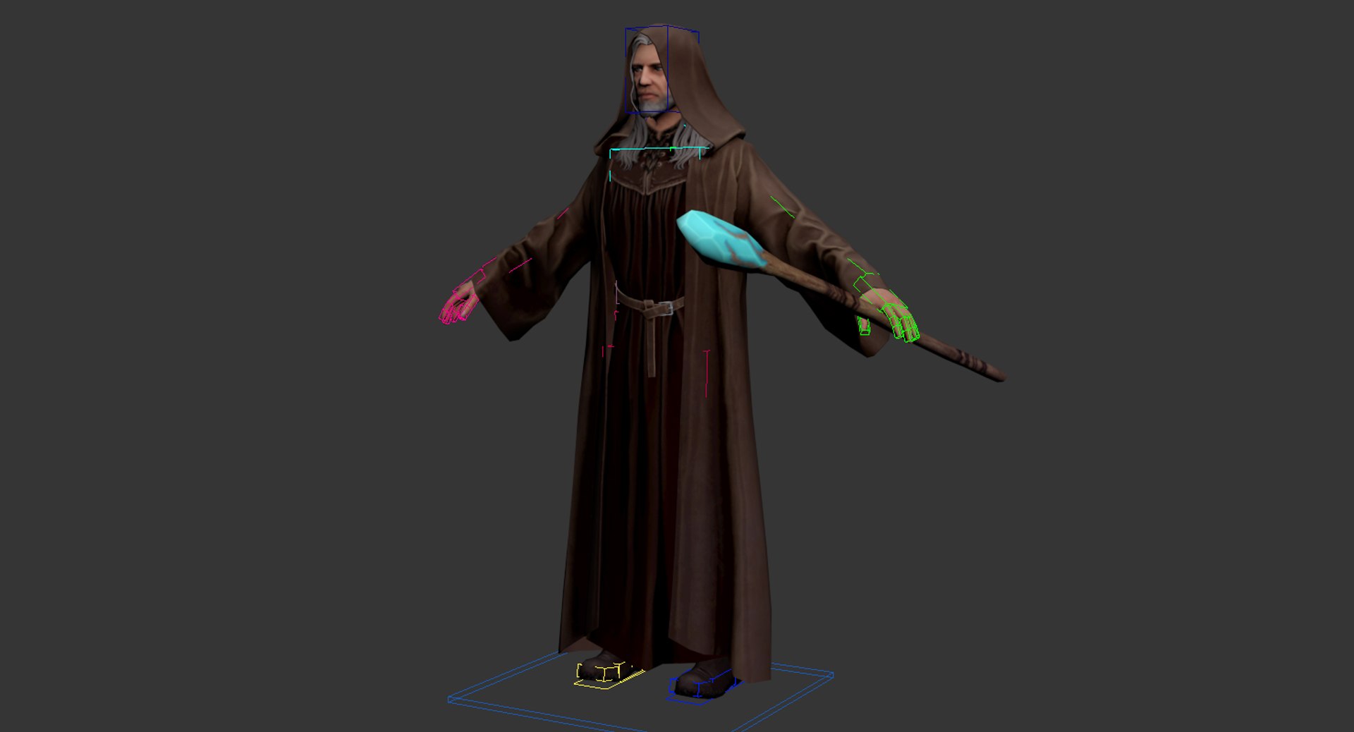 Real-time Rigged Hero Mage 3D Model - TurboSquid 1283355