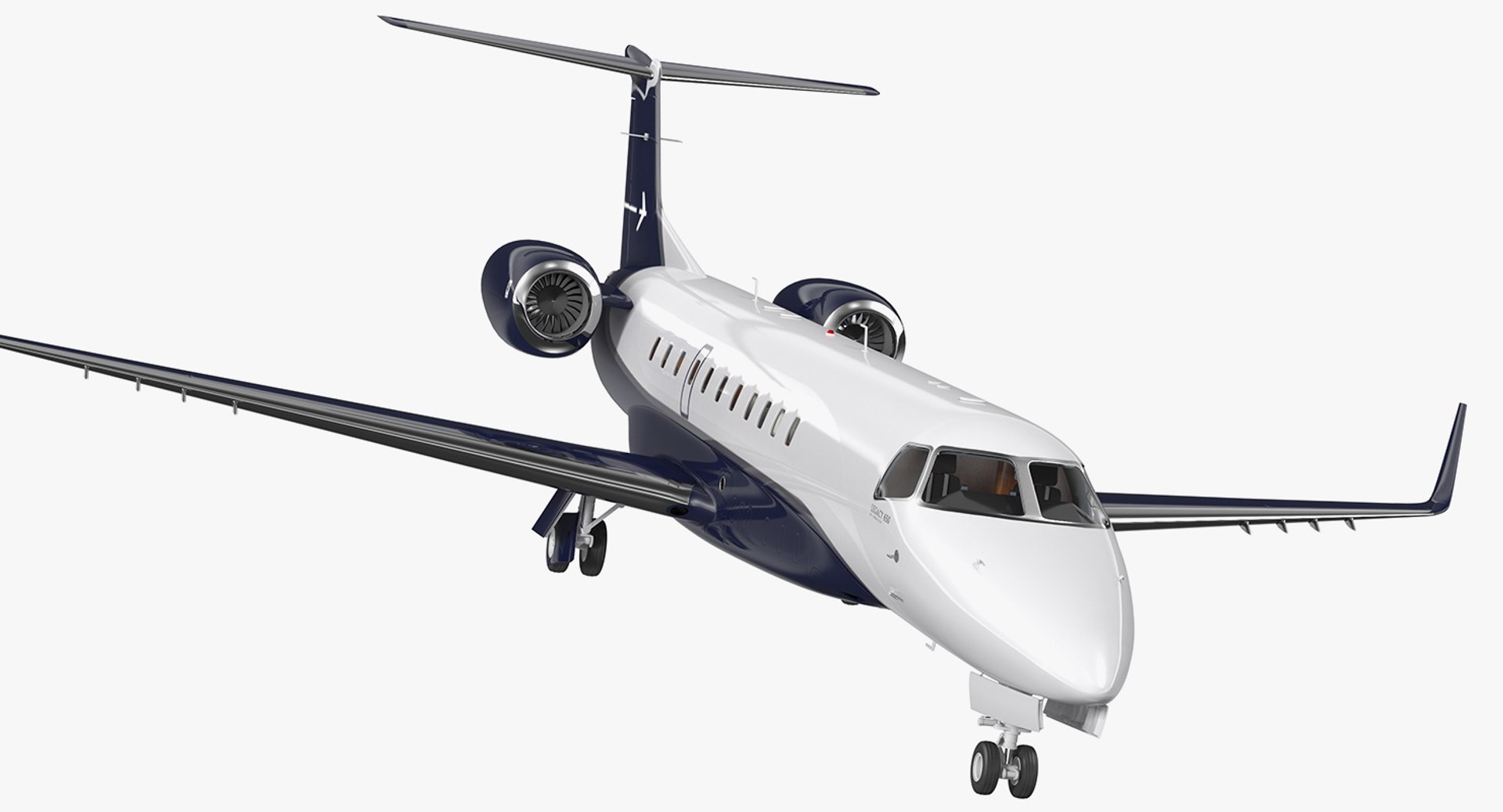 Embraer Legacy 650E Private Jet 3D model preview