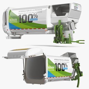 Boivin Evolution Electric Garbage Compactor Rigged 3D model