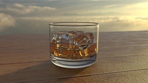 whiskey glass 3D