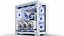 Case per computer tower bianco completamente dettagliato